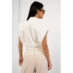 Koszula oversize z krótkim szerokim rękawem