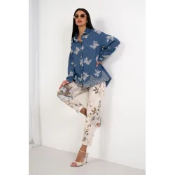 Koszula boho z haftem i ozdobnym wykończeniem