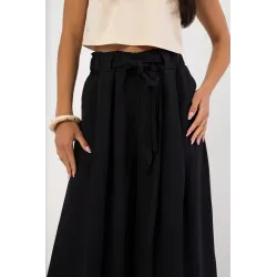 Spodnie palazzo 7/8 z ozdobnym wiązaniem