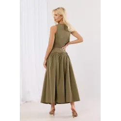 Komplet z krótkim topem i spódnicą maxi