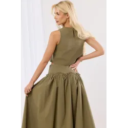 Komplet z krótkim topem i spódnicą maxi