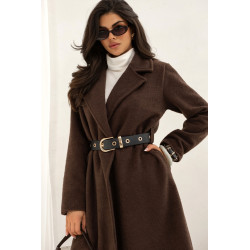 PŁASZCZ O PROSTYM KROJU Z PASKIEM