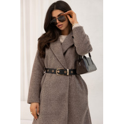 PŁASZCZ O PROSTYM KROJU Z PASKIEM