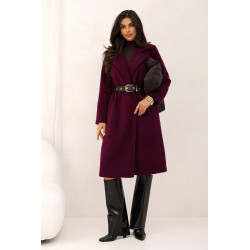 PŁASZCZ O PROSTYM KROJU Z PASKIEM