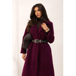 PŁASZCZ O PROSTYM KROJU Z PASKIEM