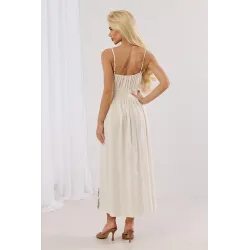 Letnia sukienka maxi w stylu boho z haftem