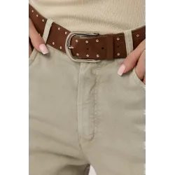 Jeansy wide leg z postrzępioną nogawką