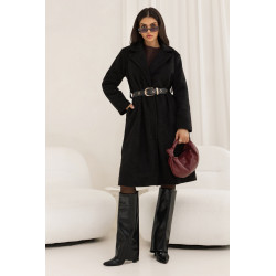 PŁASZCZ O PROSTYM KROJU Z PASKIEM