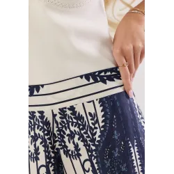 Szerokie spodnie kuloty z motywem paisley