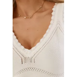 Dzianinowy top z ozdobnym splotem