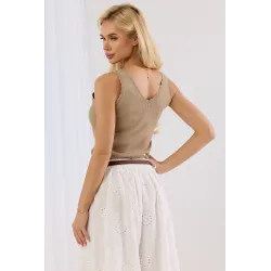 Dzianinowy top z ozdobnym splotem