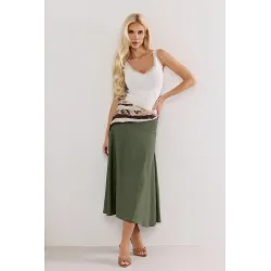 Spódnica midi z ozdobną apaszką