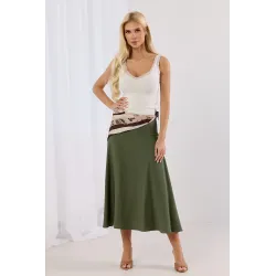 Spódnica midi z ozdobną apaszką