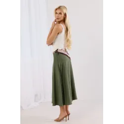 Spódnica midi z ozdobną apaszką