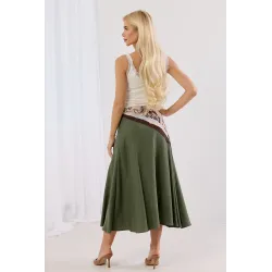 Spódnica midi z ozdobną apaszką