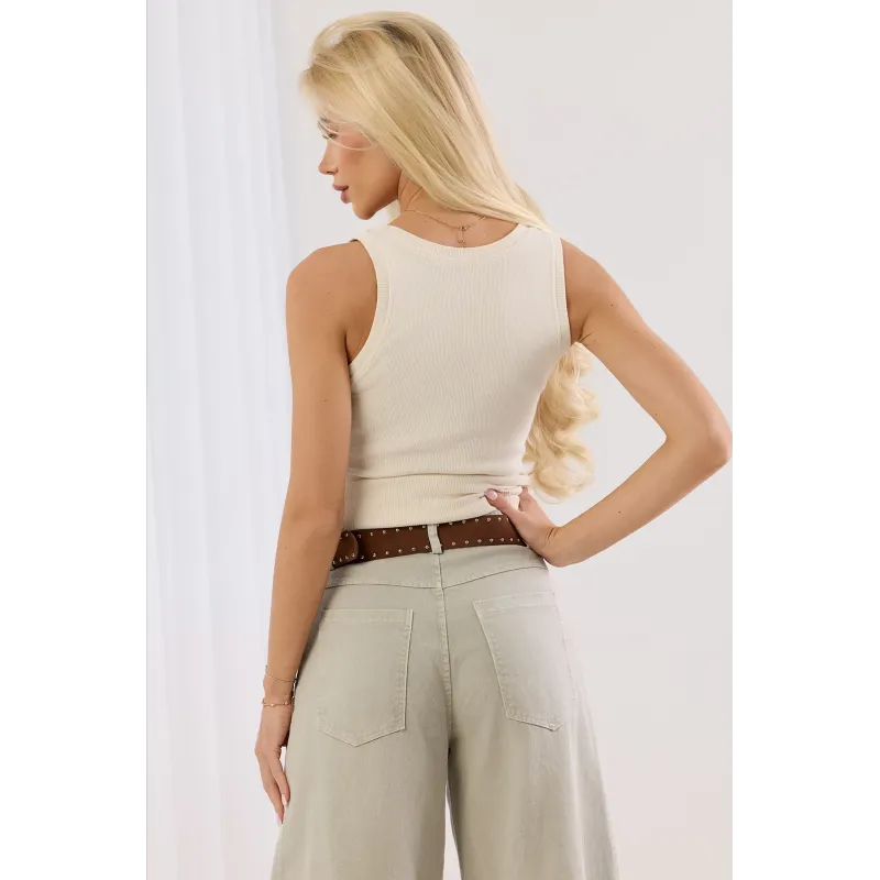 Prążkowany top basic | Hurtownia damska online z Włoch