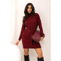 DZIANINOWA SUKIENKA Z WIĄZANIEM