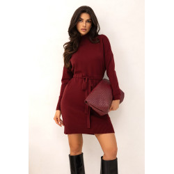 DZIANINOWA SUKIENKA Z WIĄZANIEM