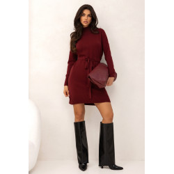 DZIANINOWA SUKIENKA Z WIĄZANIEM
