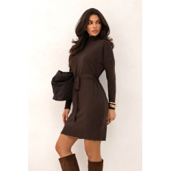 DZIANINOWA SUKIENKA Z WIĄZANIEM