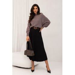 SWETER O LUŹNYM KROJU  Z ALPAKI