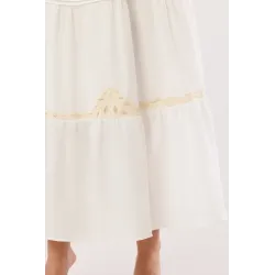 Spódnica maxi w stylu boho z haftowanym ażurem | Hurtownia odzieży damskiej online