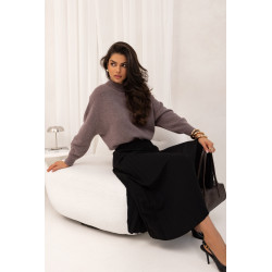 SWETER O LUŹNYM KROJU  Z ALPAKI