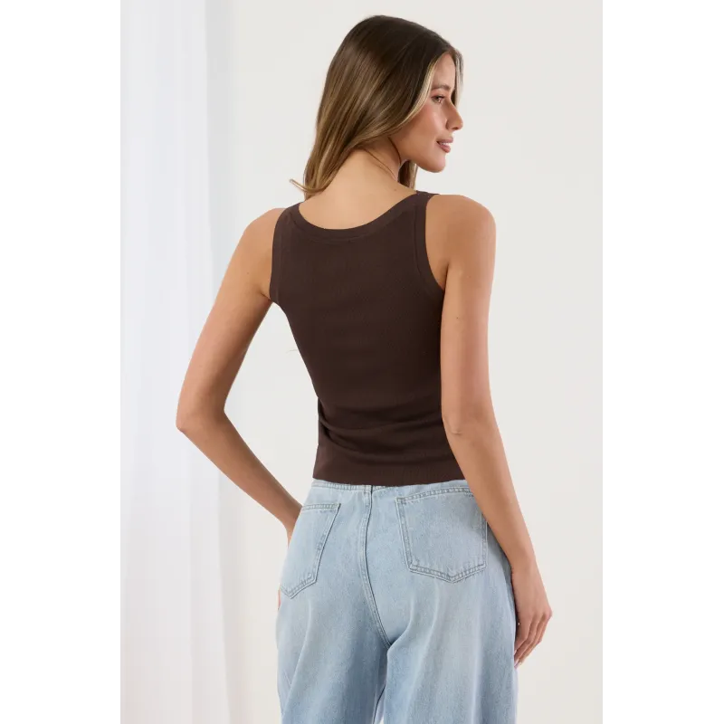 Prążkowany top z połyskującymi drobinkami