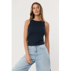 Prążkowany top z połyskującymi drobinkami