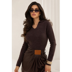 SWETER Z ALPAKI Z KOŁNIERZYKIEM