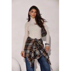 DOPASOWANY GOLF Z PRĄŻKOWANEJ DZIANINY