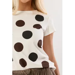 T-shirt w duże grochy