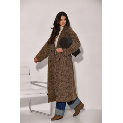 DŁUGI PŁASZCZ Z DWURZĘDOWYM ZAPIĘCIEM