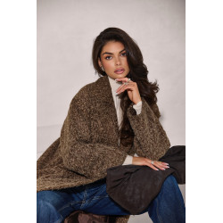 DŁUGI PŁASZCZ Z DWURZĘDOWYM ZAPIĘCIEM