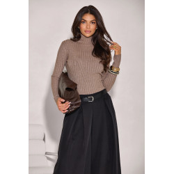 PRĄŻKOWANY GOLF O DOPASOWANYM KROJU