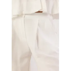 Komplet oversize z bluzką z naszyjnikiem i spodniami jogger