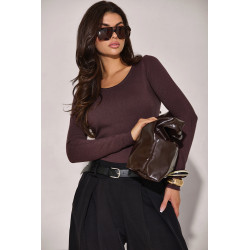 DZIANINOWY SWETER Z KOLEKCJI BASIC