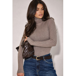 DOPASOWANY GOLF Z PRĄŻKOWANEJ DZIANINY