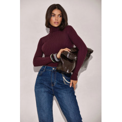 DOPASOWANY GOLF Z PRĄŻKOWANEJ DZIANINY