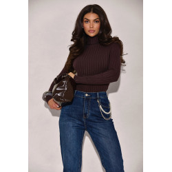 DOPASOWANY GOLF Z PRĄŻKOWANEJ DZIANINY