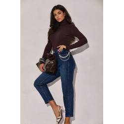 DOPASOWANY GOLF Z PRĄŻKOWANEJ DZIANINY