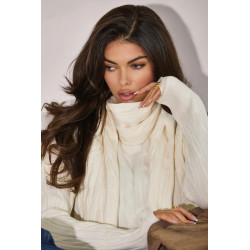 WARKOCZOWY SWETER Z SZALIKIEM