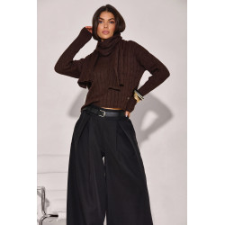 WARKOCZOWY SWETER Z SZALIKIEM