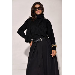 WARKOCZOWY SWETER Z SZALIKIEM