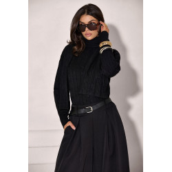 WARKOCZOWY SWETER Z SZALIKIEM