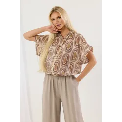 Wiskozowa bluza oversize z nadrukiem