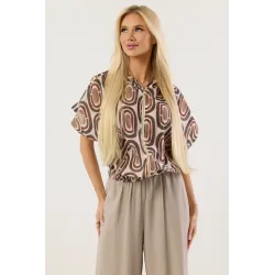 Wiskozowa bluza oversize z nadrukiem