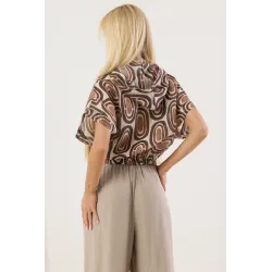 Wiskozowa bluza oversize z nadrukiem