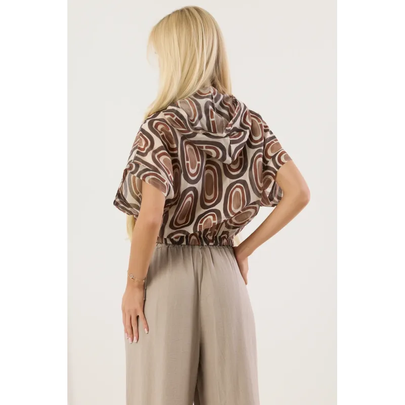 Wiskozowa bluza oversize z nadrukiem