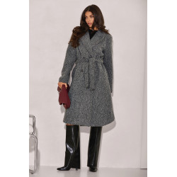 DWURZĘDOWY PŁASZCZ Z TKANINY BOUCLÉ Z PASKIEM